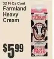 Key Food Farmland Heavy Cream offer
