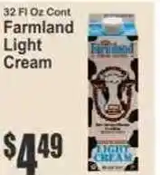 Key Food Farmland Light Cream offer
