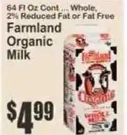 Key Food Farmland organic milk offer