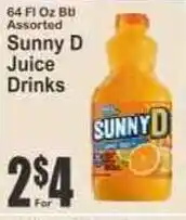 Key Food Sunny d juice drinks offer