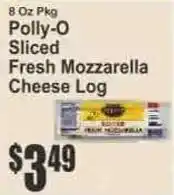 Key Food Polly o sliced fresh mozzarella cheese log offer