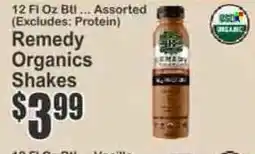Key Food Remedy Organics Shakes offer