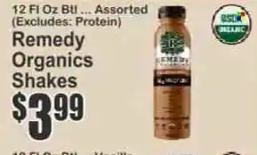 Key Food Remedy Organics Shakes offer