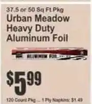 Key Food Urban Meadow Heavy Duty Aluminum Foil offer