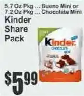 Key Food Kinder Share Pack offer