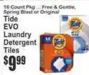 Key Food Tide evo laundry detergent tiles offer