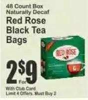 Key Food Red Rose Black Tea Bags offer