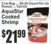 Key Food Aquastar cooked shrimp offer