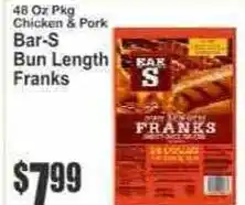 Key Food Bar-s bun length franks offer