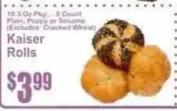 Key Food Kaiser Rolls offer