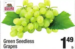 Super King Markets Green Seedless grapes offer