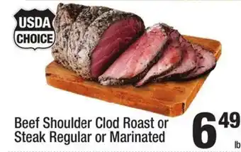 Super King Markets Beef shoulder clod roast or steak regular or marinated offer