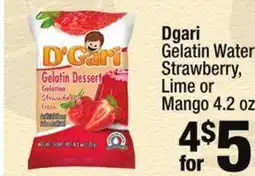 Super King Markets Dgari gelatin water strawberry, lime or mango offer