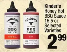 Super King Markets Kinder's Honey Hot BBQ Sauce offer