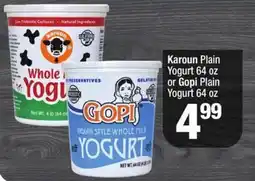 Super King Markets Karoun plain yogurt or gopi plain yogurt offer