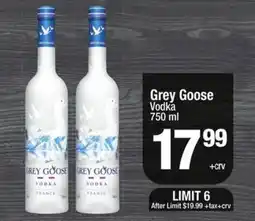 Super King Markets Grey goose vodka offer