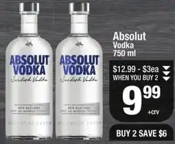 Super King Markets Absolut vodka offer