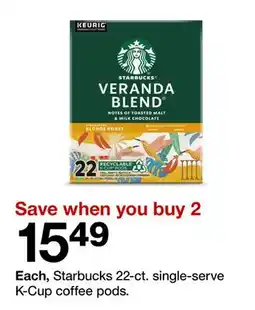 Target Starbucks 22-ct. single-serve K-Cup coffee pods offer