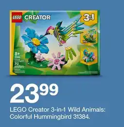 Target LEGO Creator 3-in-1 Wild Animals: Colorful Hummingbird offer