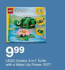 Target LEGO Creator 3-in-1 Turtle with a Water Lily Flower offer