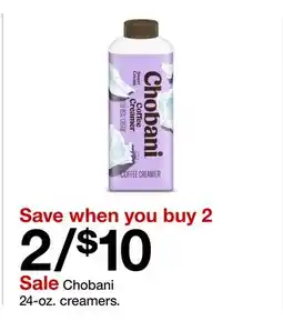 Target Chobani 24-oz. creamers offer