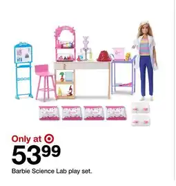 Target Barbie Science Lab play set offer
