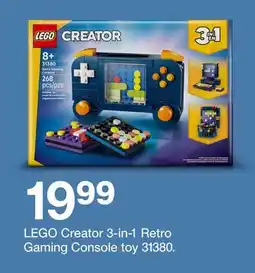 Target LEGO Creator 3-in-1 Retro Gaming Console toy offer
