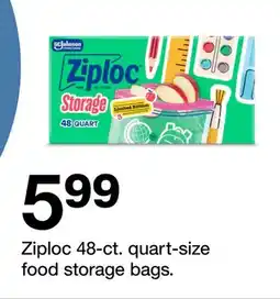 Target Ziploc 48-ct. quart-size food storage bags offer