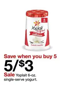 Target Yoplait 6-oz. single-serve yogurt offer
