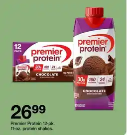 Target Premier Protein 12-pk. 11-oz. protein shakes offer