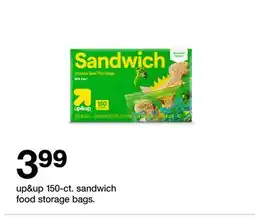 Target up&up 150 CT sandwich food storage bags offer