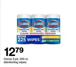 Target Clorox 3-pk. 225-ct. disinfecting wipes offer
