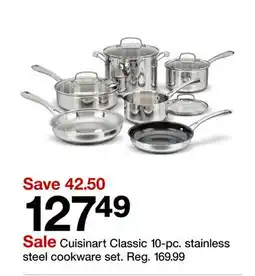 Target Cuisinart Classic 10-pc. stainless steel cookware set offer