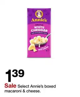Target Select Annie's boxed macaroni & cheese offer