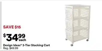 Michaels Design Ideas 3-Tier Stacking Cart offer