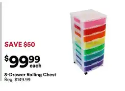 Michaels 8-Drawer Rolling Chest offer