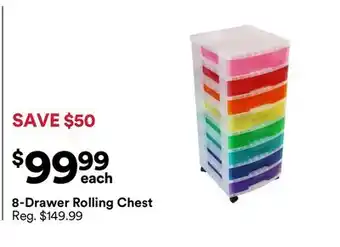 Michaels 8-Drawer Rolling Chest offer