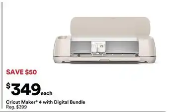Michaels Cricut Maker 4 with Digital Bundle offer
