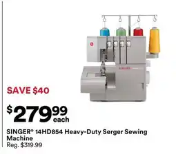 Michaels SINGER 14HD854 Heavy-Duty Serger Sewing Machine offer