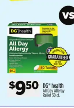 Dollar General DG health All Day Allergy Relief offer