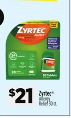 Dollar General Zyrtec Allergy Relief offer