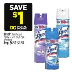 Dollar General Lysol Disinfectant Spray offer