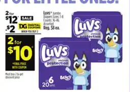 Dollar General Luvs Jumbo Diapers offer