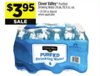 Dollar General Clover Valley Purified Drinking Water offer