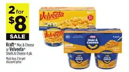 Dollar General Kraft Mac & Cheese or Velveeta Shells & Cheese 4 pk offer