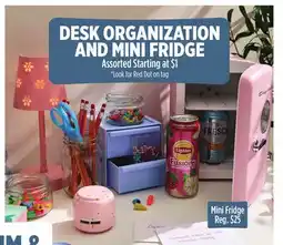 Dollar General DESK ORGANIZATION AND MINI FRIDGE offer