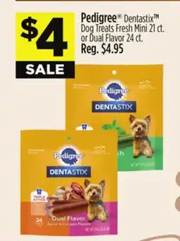 Dollar General Pedigree DentaStix Dog Treats Fresh Mini 21 ct. or Dual Flavor 24 ct offer