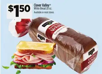 Dollar General Clover Valley White Bread 20 oz offer