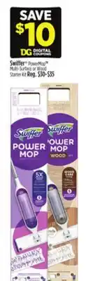 Dollar General Swiffer POWER MOP Multi-Surface or Wood Starter Kit offer