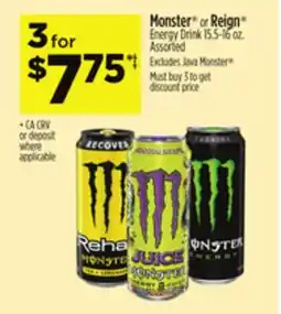 Dollar General Monster or Reign Energy Drink offer